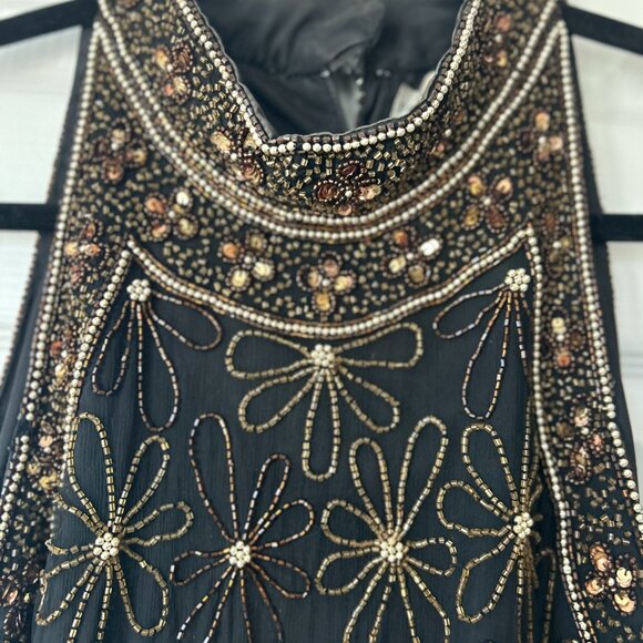 Halter top balck and gold sequencing - Picture 3 of 3